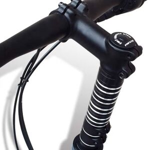 Black and Silver Bicycle Handlebar Extender Stem